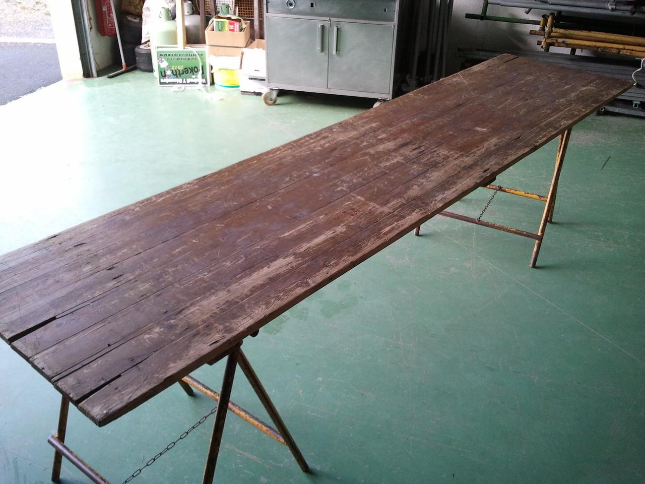 Table extérieur & intérieur 3m avec tréteaux
