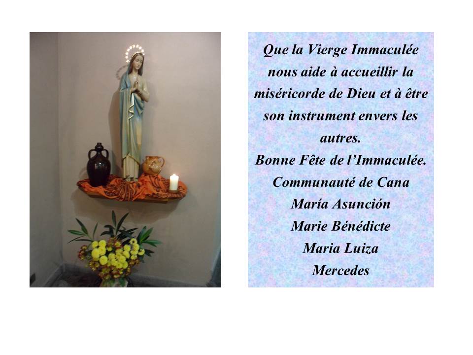 Bonne Fete De L Immaculee Et 180 Ans De Fondation Cic Soeurs De Notre Dame De L Immaculee Conception