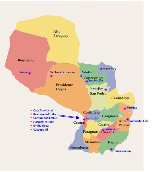 Carte du Paraguay