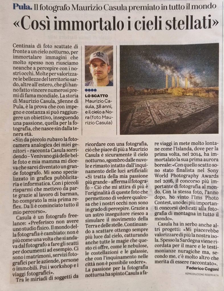 Unione Sarda 5 agosto 2024