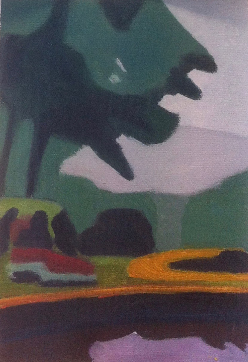 Canal de Midi, Öl auf Leinwand, 50x30