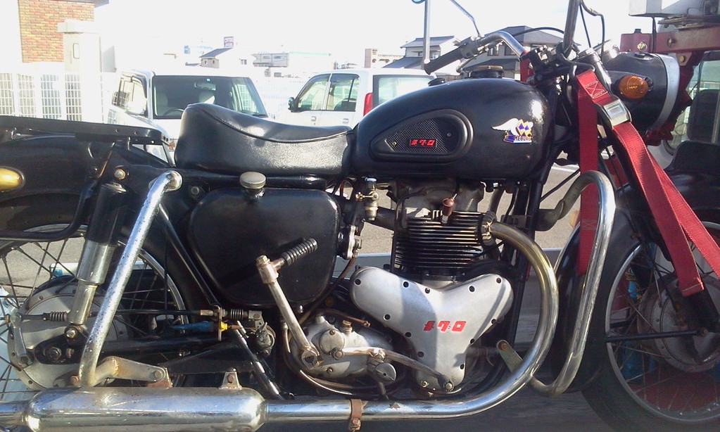 バンダイ フリクションブリキ 日本 メグロオートバイ 500cc スタミナ