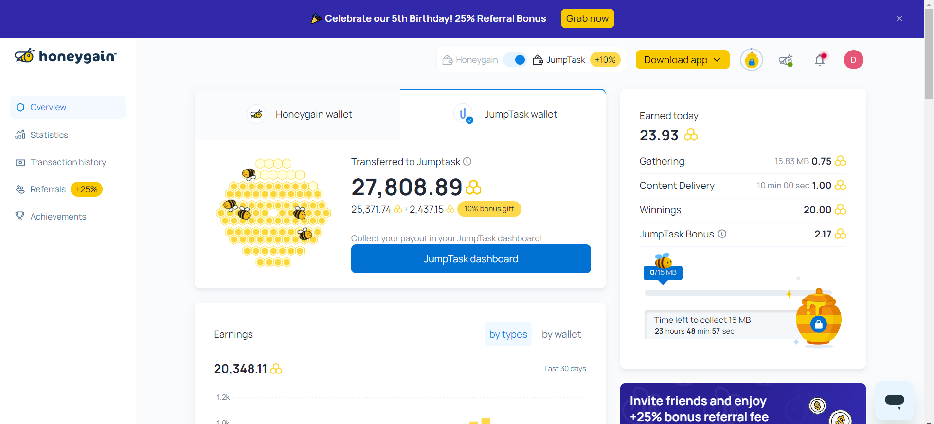 【月20$最新不労所得】インターネットシェアで一番稼げる不労所得手段「Honeygain」：収益として10%分多く稼いだ仮想通貨JMPTをLTCと交換して、BitFlyerへ送ってリアルマネー化！出金・現金化手順まで画像付きで副業徹底解説【ポイ活/bitflyer/Binance/JumpTask/暗号資産】