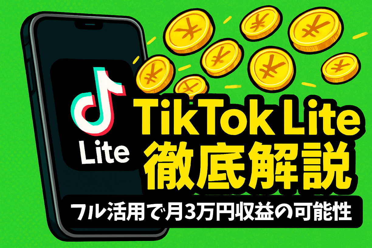 【最新稼ぎ方】動画視聴でポイ活！TikTok Liteの危険性・メリット・デメリットから報酬制度まで徹底解説【副業】