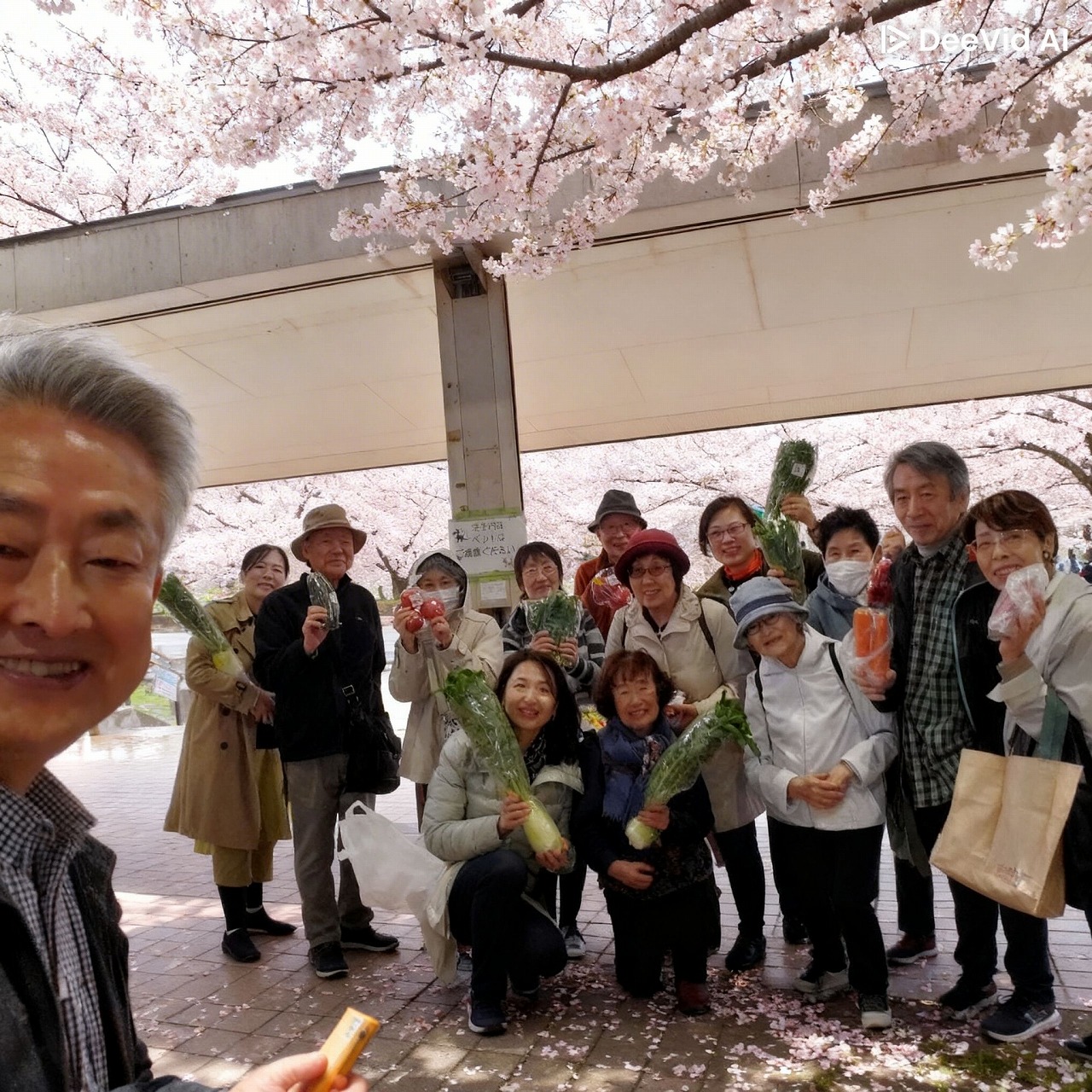 祈祷会後のお花見
