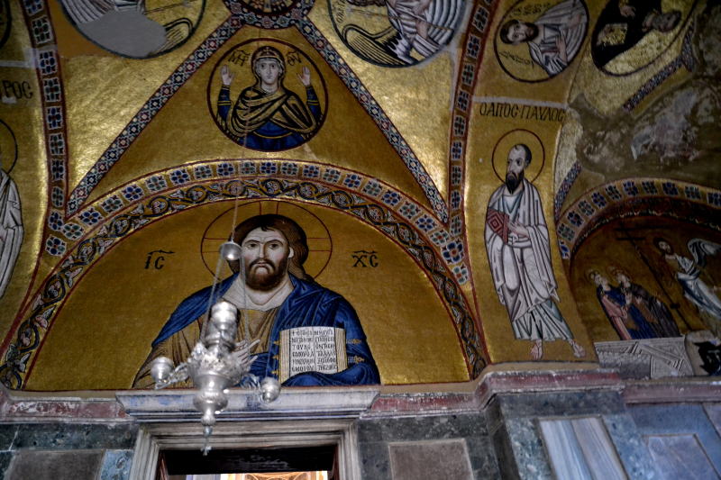 アンティーク宗教画　イコン　全能者ハリストス　パントクラトール　骨董品 アンティーク宗教画 イコン 全能者ハリストス パントクラトール