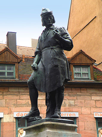 Brunnen denkmal Peter Hänlein Sehenswürdigkeiten Deutschland Nürnberg