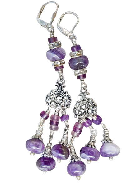 Chandelier Ohrringe mit Amethyst 34.95