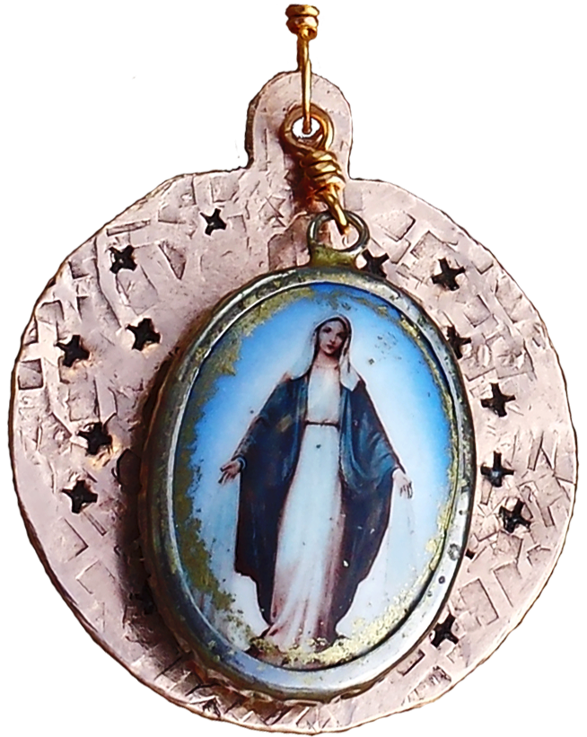 Rosendraht Rosendraht.de Rosenkranz Unikat Unikatschmuck Jade Gold Edelsteine Glauben Schmuckdesign Designschmuck handgemacht Maria gesegnet Segen Botschaft Kreuz Medaillon Charm Anhänger christlich Orangencalcit Perlen Bronze 