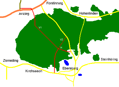 Westumfahrung Variante 1 und 2