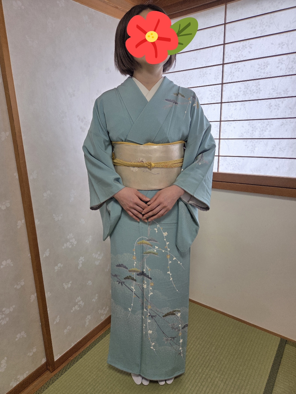 素敵な訪問着ですね。お似合いですね。