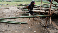 Split and cut bamboo - DIY