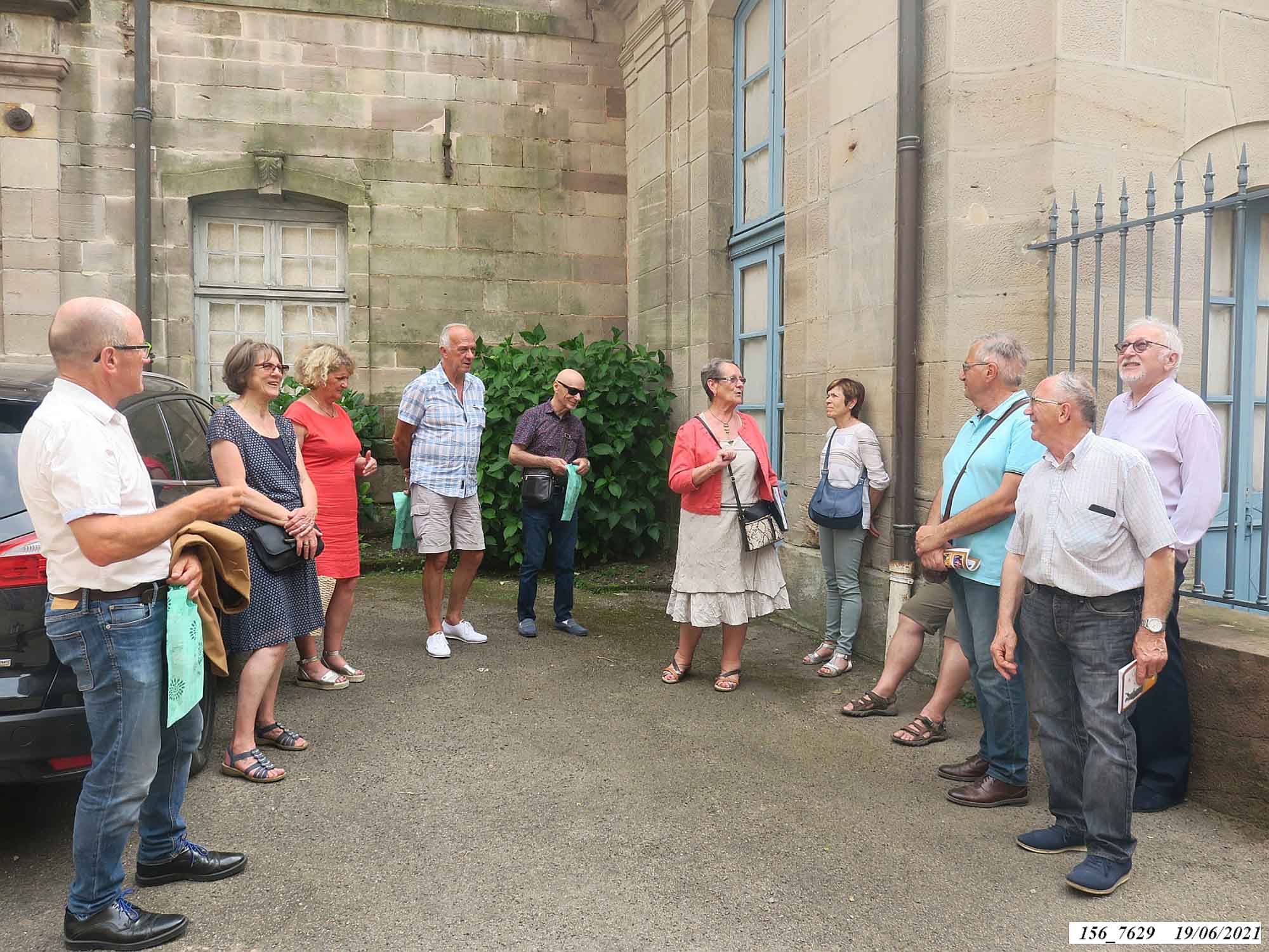 La visite des "bas et des hauts" de l'Abbaye par Françoise Vieille