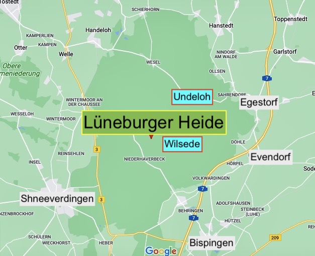 Bild: Karte Naturschutzgebiet Lüneburger Heide