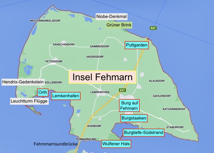 Bild: Karte von Fehmarn