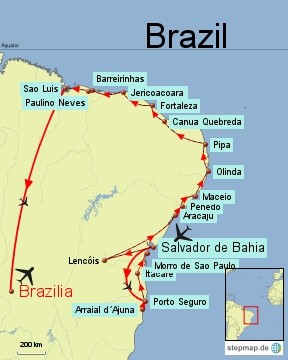 Bild: Karte von Nordbrasilien