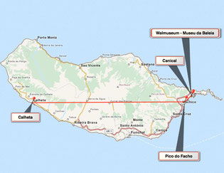 Bild: Karte Madeira mit Tour 13