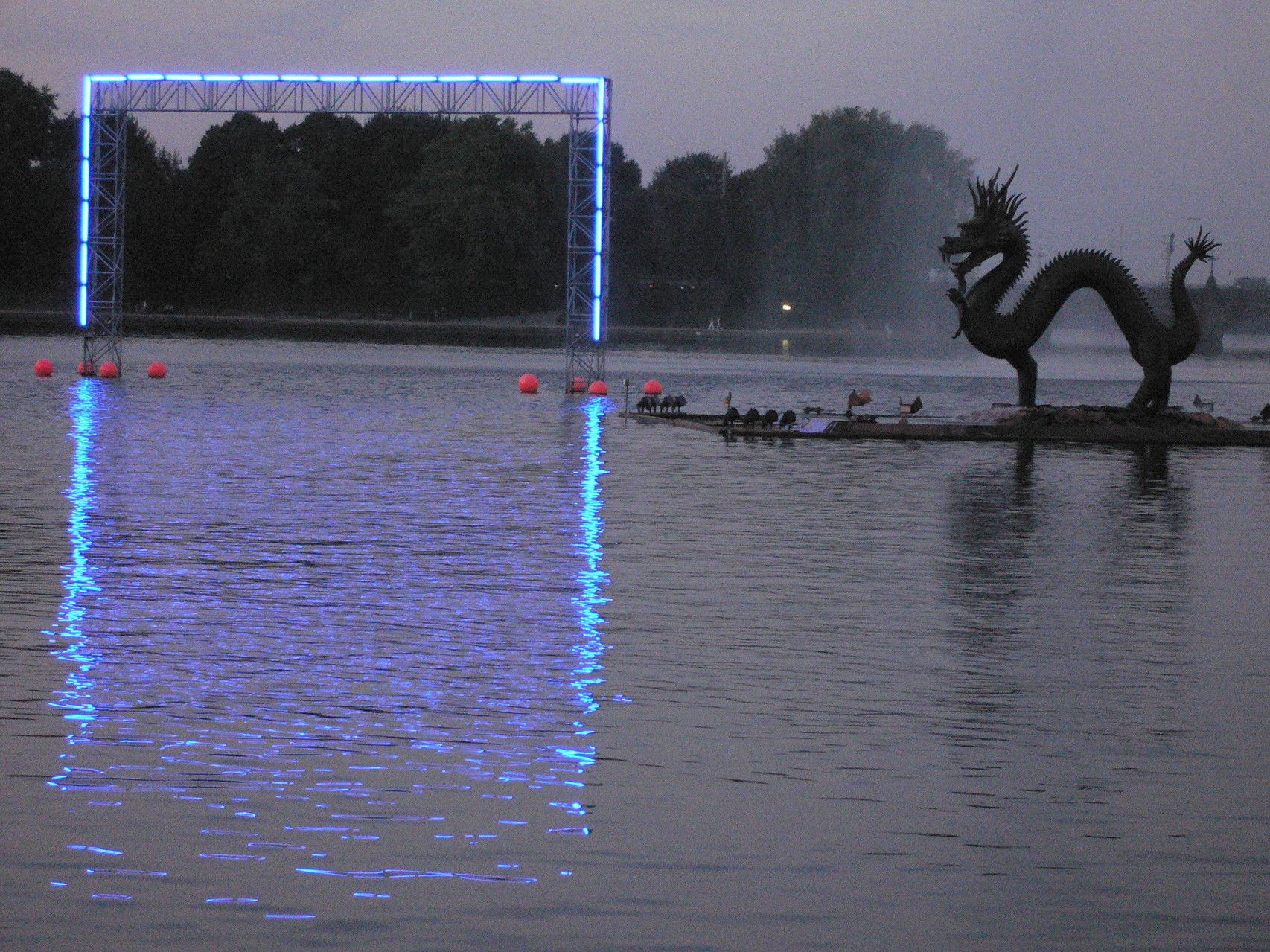 Lichtspektakel an der Binnenalster