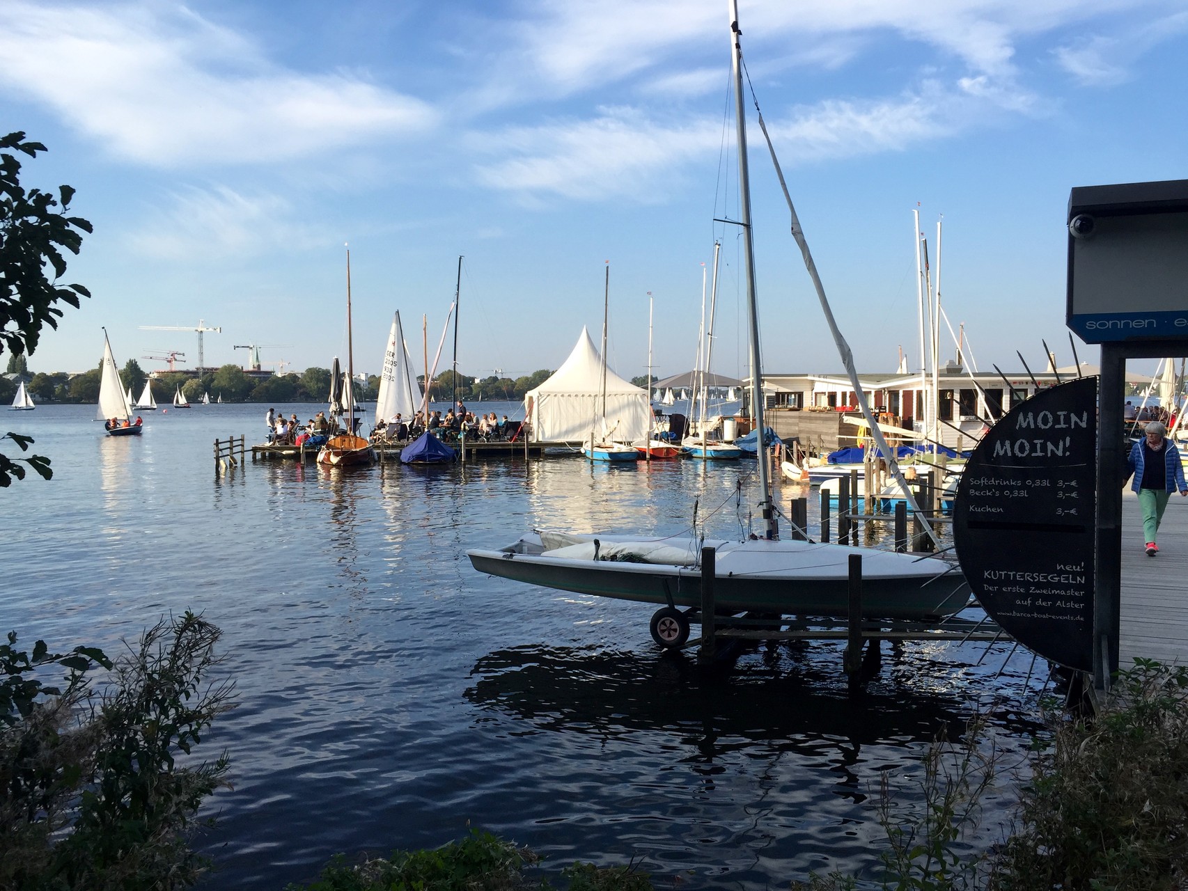 Bootsanleger an der Alster