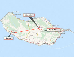 Bild: Karte von Madeira  mit Tour 10