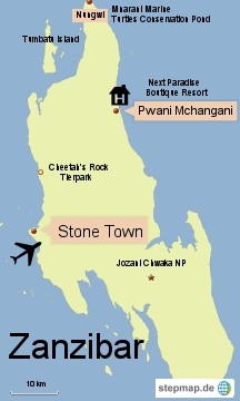 Bild: Karte von Sansibar