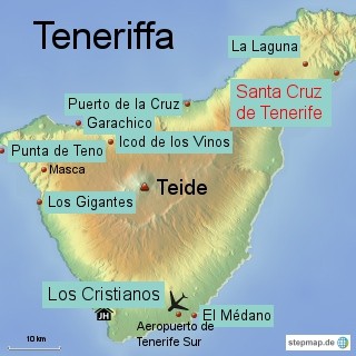 Bild: Karte von Teneriffa
