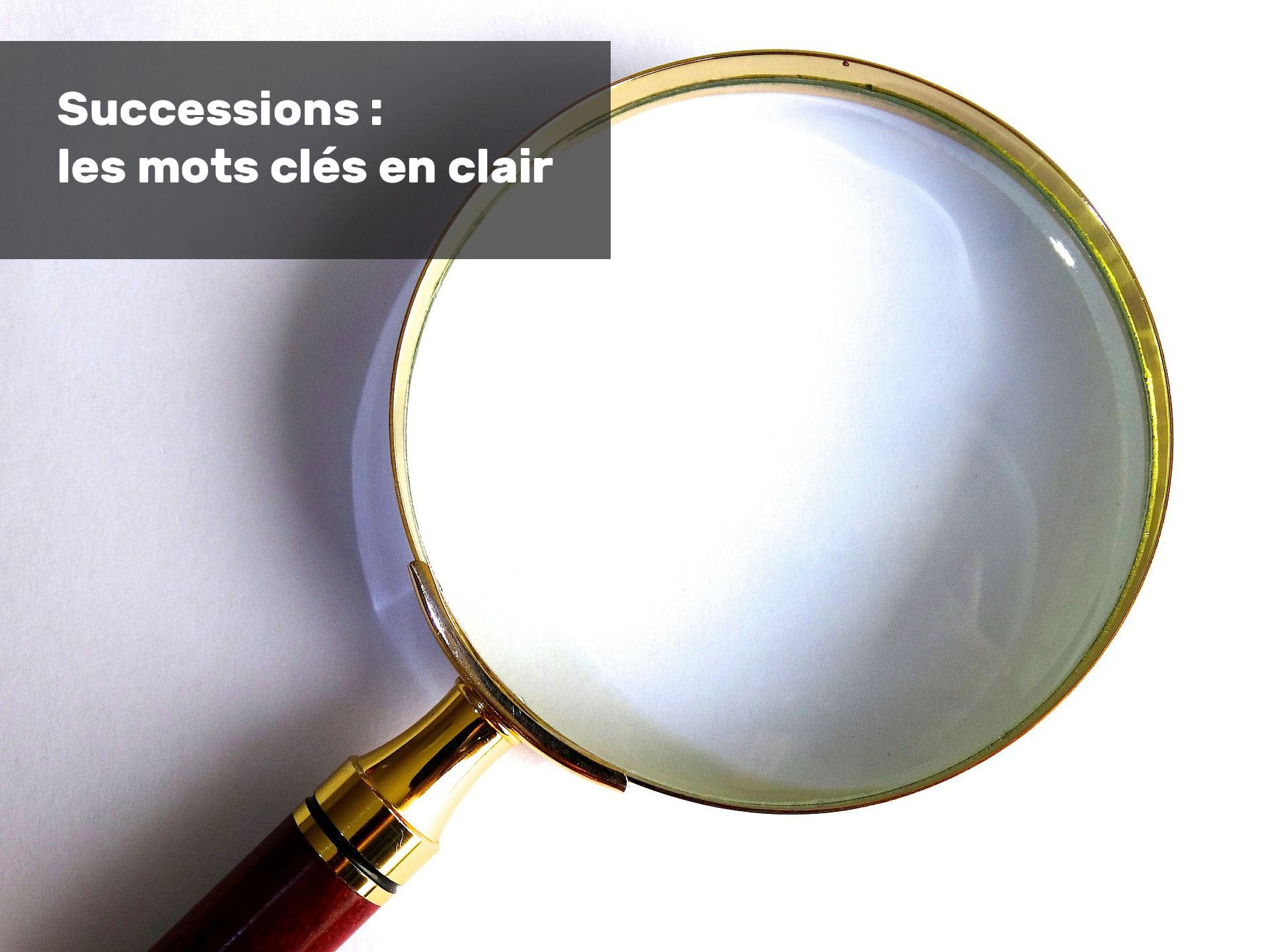 SUCCESSIONS : LES MOTS-CLES EN CLAIR (OU PRESQUE ?)