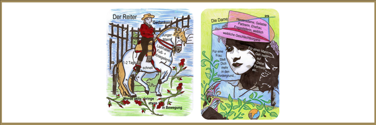 Lenormand Reiter und Dame