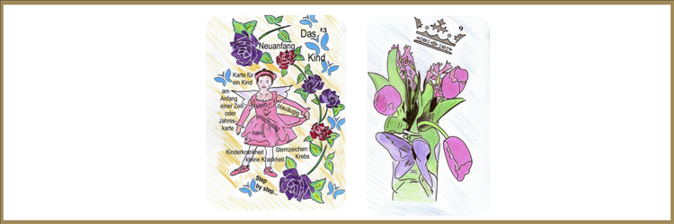 Kind und Blumenkarte Lenormand