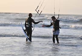 kit-surf sur le crotoy baie de somme