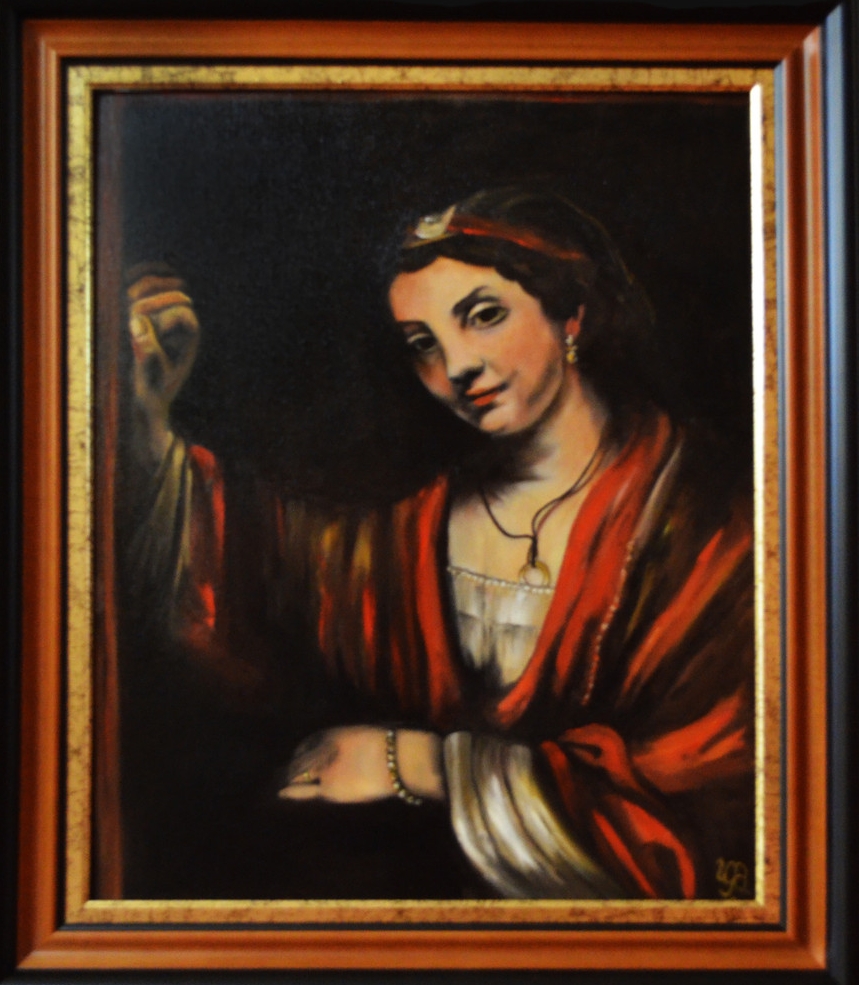 Frauenbildnis mit Rahmen ca. 60 x 50         