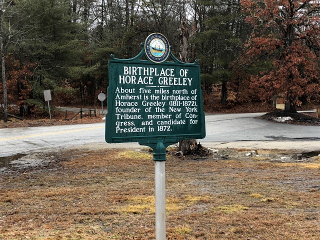 Rte 101 Horace Greeley Marker