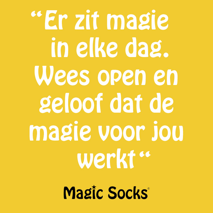 Magic Socks - Herensokken - Er zit magie in elke dag - Wees open en geloof dat de magie voor jou werkt