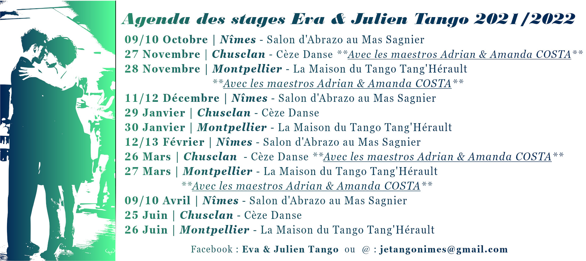 Eva Julien Tango Argentin Nimes Montpellier Chusclan Accueil Eva Julien Tango Argentin Nimes Montpellier Chusclan