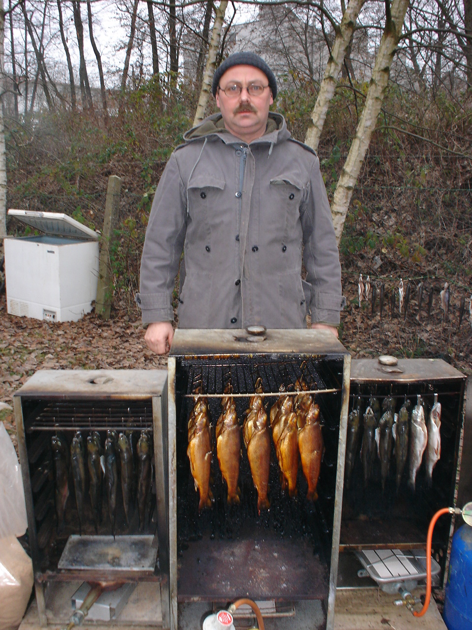 Jürgen R. und die Anfänge undeser Forellenräucherns 2004