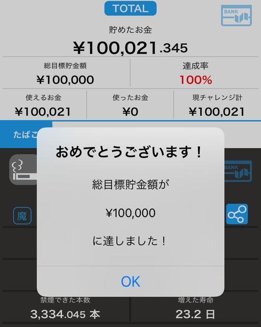 100,000円貯まった！？