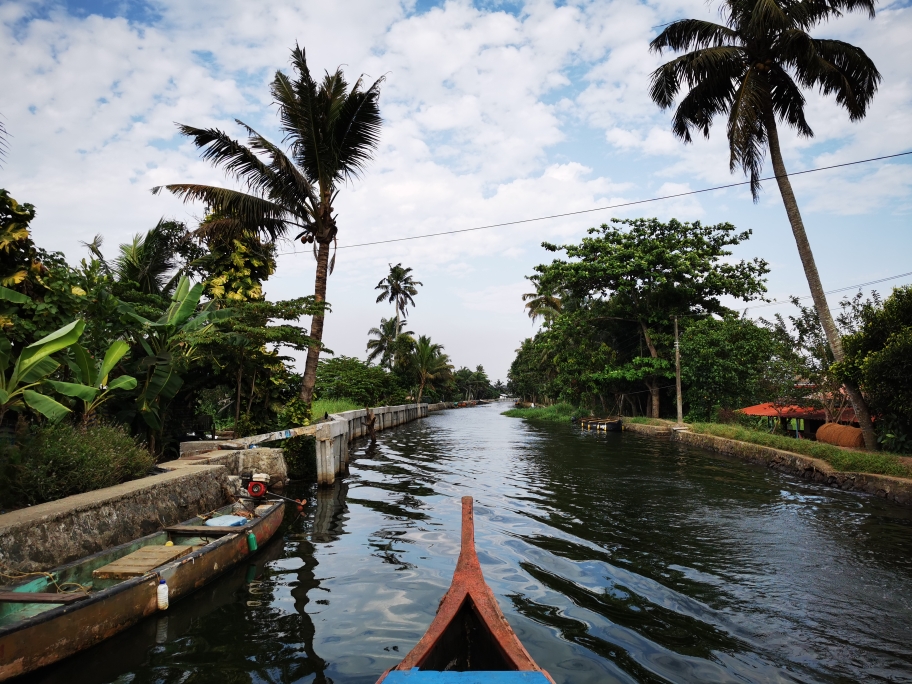 We explore the village at the canal