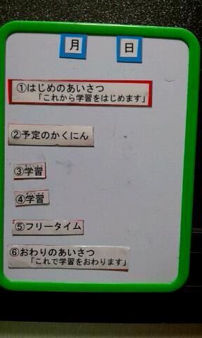 ▲本日の授業の予定です。