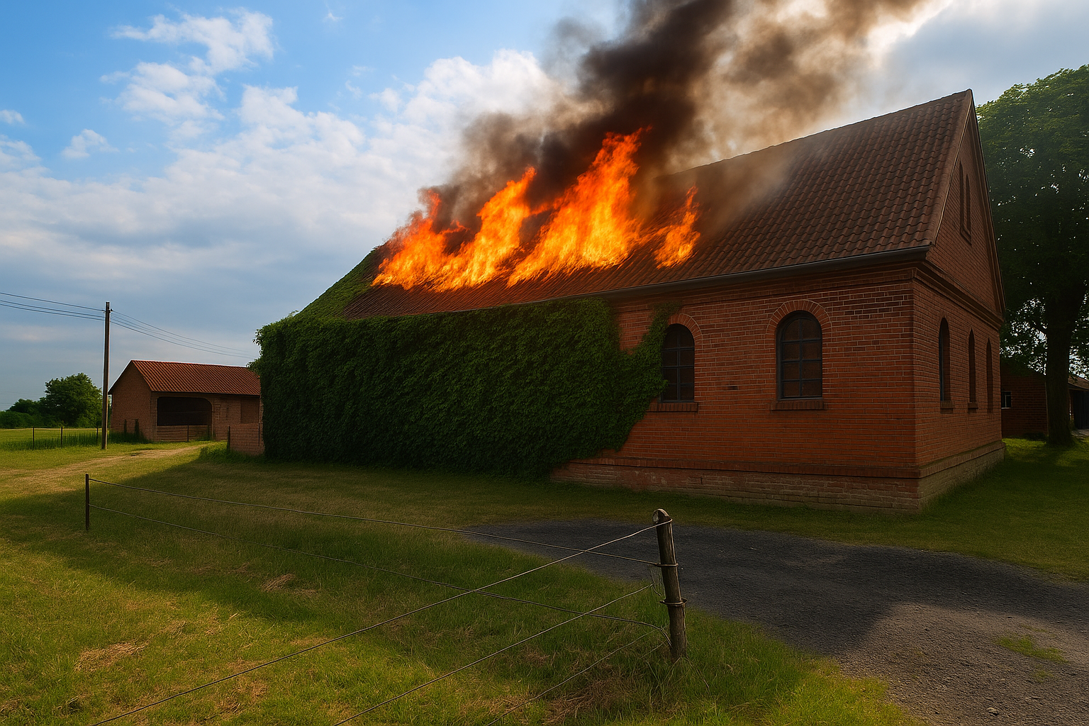 Einsatzübung: Dachstuhlbrand