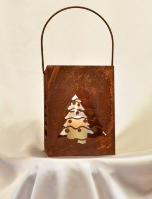 Windlicht Tannenbaum aus Edelrost