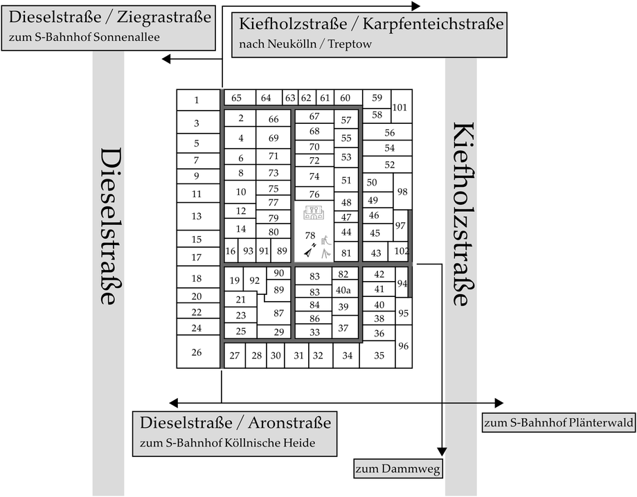 Parzellenplan Kleingartenverein Märkische Schweiz e.V.