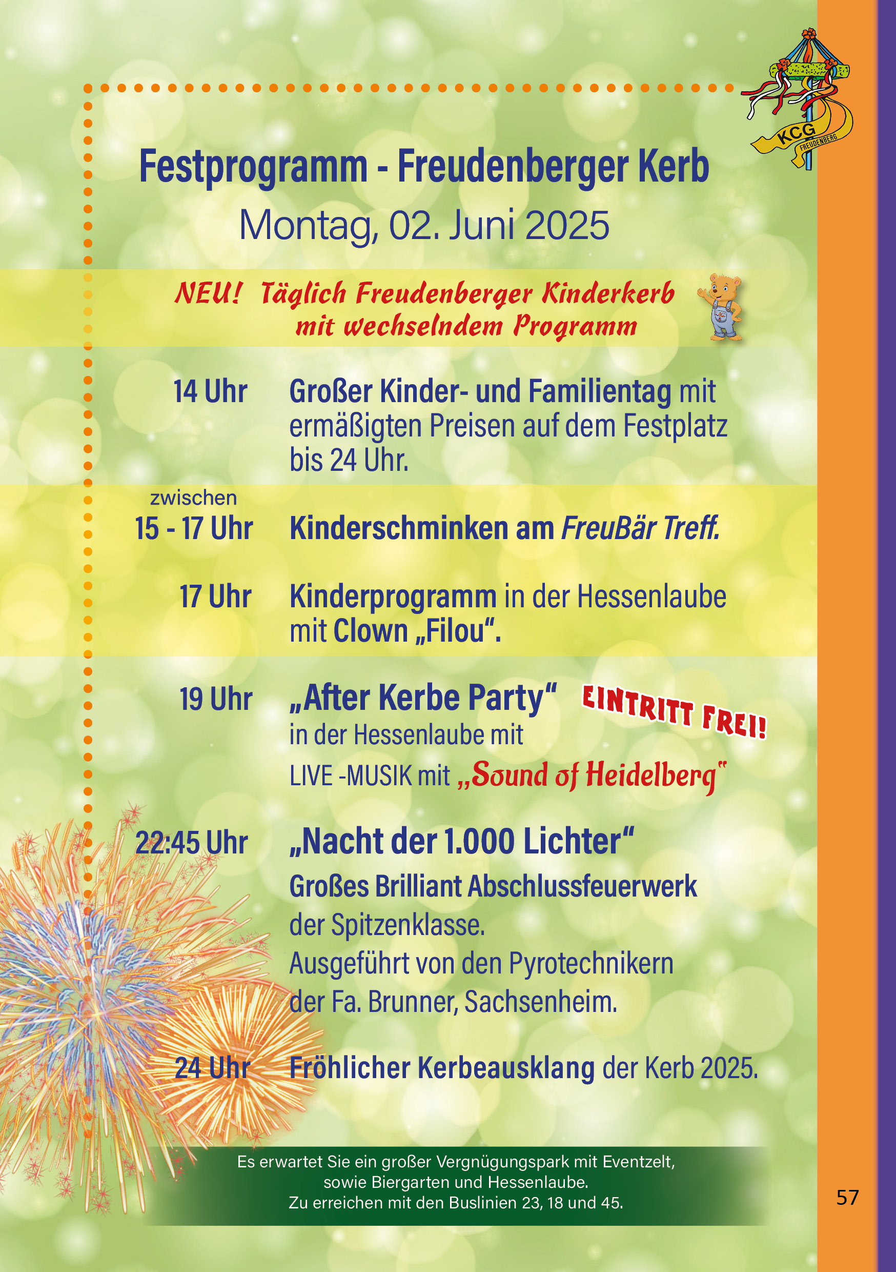 Das Programm zur Freudenberger Kerb 2023 - Freudenberger Kerb in Wiesbaden