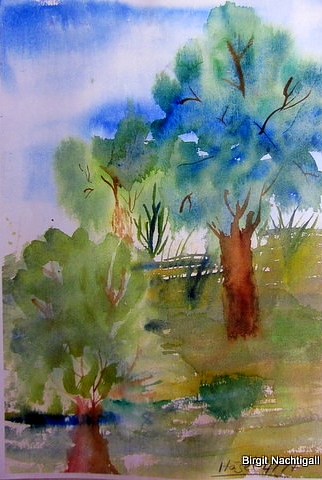 Mein erstes gemalte Aquarellbuld. Wer Interesse hat, meldet sich bitte unter: 1adler-nachtigall@web.de. Gott segne euch!