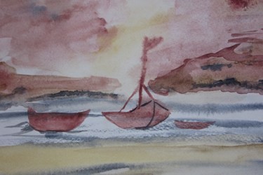 Aquarellbild, in der Psychiatrie gemalt. 2004. 