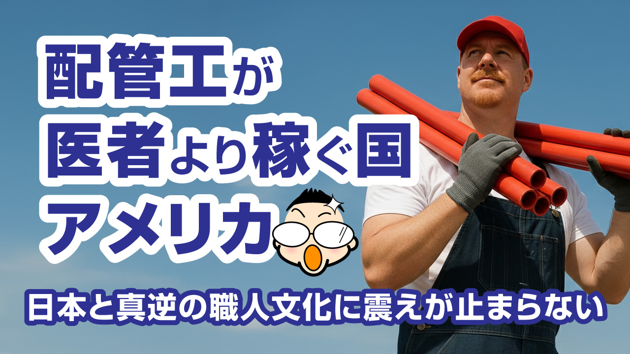 配管工が医者より稼ぐ国アメリカ。日本と真逆の職人文化に震えが止まらない。