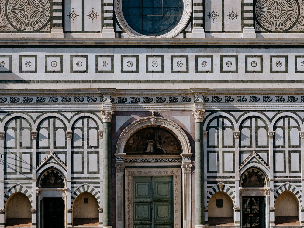 The façade of the Basilica di Santa Maria Novella