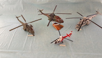 Maquettes d'hélicoptères réalisées par Georges Jean-Marie aaalat-languedoc-roussillon.fr