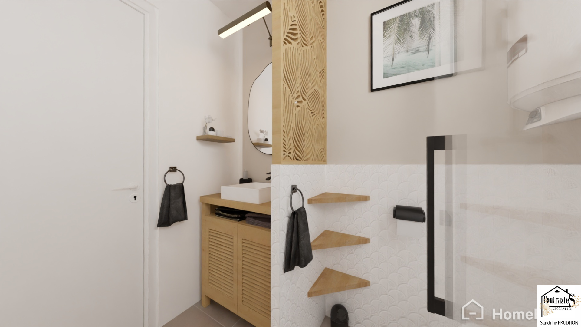 Après : Ambiance Lumineuse et Apaisante dans la Salle de Bain Rénovée