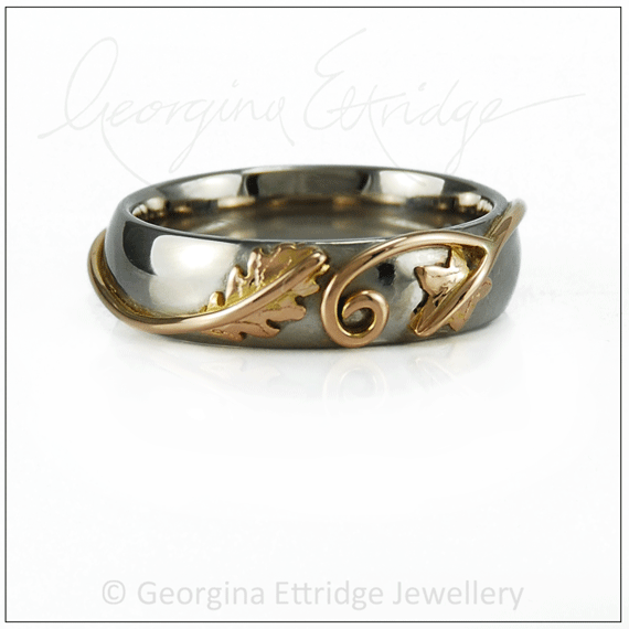 Oak leaf wedding band hotsell
