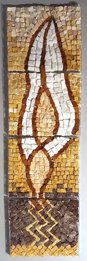 modernes Mosaik, Marmor, Sandstein, Ton 11x40